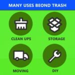 55 Gallon Trash Bags (60 Count), Black Heavy Duty Outdoor Garbage Bags, with Tying Ropes - Image 3