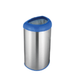 Nine Stars Kitchen Trash Can, 13 Gallon Stainless Steel Garbage Bin with No Lid, Blue - Image 2