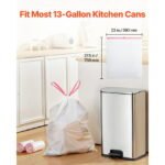 KFFKFF Drawstring Trash Bags, 13 Gallon 110 Count Tall Kitchen Bags, Thick Fresh Scent Garbage Bags, Recyclable Bin Bags with Drawstrings, for Home Kitchen, Office, RV, and Camping (White) - Image 2