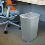 Rubbermaid Commercial 295700GY Soft Molded Plastic Wastebasket, Rectangular, 10 1/4 gal, Gray - Image 2