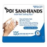 PDI Sani-Hands Instant Hand Sanitizing Wipes - Quick-Drying Moisturizing Formula Kills 99.99% Germs - Ethyl Alcohol with Aloe, Vitamin E - For Outdoor Use - 220 Wipes - Pack of 6 - Image 2