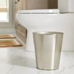 Better Homes & Gardens Wastebasket, Silver Hammered Finish - Image 2
