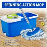 Insta Mop Spin Mop and Bucket with Wringer Microfiber Mop Head Floor Cleaning for Hardwood Tile - Image 2