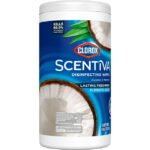 Clorox Scentiva Bleach Free Cleaning Wipes, Coconut and Waterlily, 225 Count, 3 Pack - Image 2