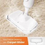 SIMENMAX Simenmax Steam Mop with 2 Washable Pads, Lightweight Steam Mop for Hardwood, Tile & Laminate Floors，White&Green - Image 3