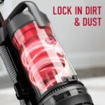 Hoover Rewind Pet Bagless Upright Vacuum Cleaner, Pet Friendly, Automatic Cord Rewind, Multi-Surface and Above Floor Cleaning, UH77410V, Gray & Red - Image 3