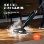 Pursteam ScrubMaster Steam Mop with Dual Scrubbing Head, LED Headlights, Adjustable Steam Control, Anti-Slip Swivel Head, Cable Holder & Upright Lock - Image 2