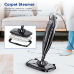 SUGARDAY Steam Mop with 2 Washable Dirt Grip Pads Steam Cleaner for Sealed Hard Floors, Hardwood, Marble, Tile, Carpets - Image 3