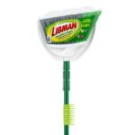 Libman Household Angle Broom and Dust Pan with Clean Fibers Comb, Green/White - Image 2