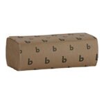 Boardwalk Multifold Commercial Paper Towels, Natural, 250 Towels/Pack, 16 Packs/Carton, 9 x 9.45 Inches - Image 2