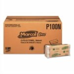 Marcal PRO Folded Paper Towels 1-Ply 10 1/8" x 12 7/8 " 150/Pack 16 Packs/CT P100N