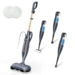 INSE Steam Mop with Rotating Pads, 10 in 1 Scrubbing Steam Vacmop for Kitchen, Hardwood Floor, Marble Floor