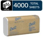 Scott Professional Universal Multifold Paper Towels, Bulk (01840), Absorbency Pockets, White, 9.2"x9.4" Towel, Compressed, Compact Case (250 Sheets/Pack, 16 Packs/Case, 4,000 Sheet Total)