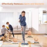 INSE Steam Mop with Rotating Pads, 10 in 1 Scrubbing Steam Vacmop for Kitchen, Hardwood Floor, Marble Floor - Image 3