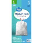 Great Value 8-Gallon Drawstring Medium Trash Bags, Fresh Scent, 40 Bags - Image 3