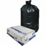 Genuine Joe Heavy-Duty Trash Can Liners, 60 Gallon, 50 per Box, GJO01535, Black - Image 3