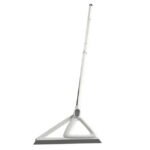 Under$5! Danhjin Multifunction Squeegee Brooms Lightweight Indoor for Sweeping Floors, Soft for Pet Hair Household Brooms with Long Handle for Kitchen, Garage, Porch Non-Scratch & Easy Storage