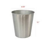 Better Homes & Gardens Wastebasket, Silver Hammered Finish - Image 3