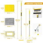 JEHONN Baseboard Cleaner Tool with Handle (Yellow) - Image 3