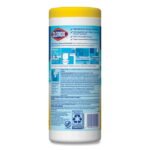 Clorox 30112 7 in. x 8 in. 1-Ply Disinfecting Wipes - Fresh Scent/Citrus Blend (35/Canister, 3/Pack, 5 Packs/Carton) - Image 3