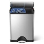 simplehuman 12.2 Silver Recycler Wastebasket
